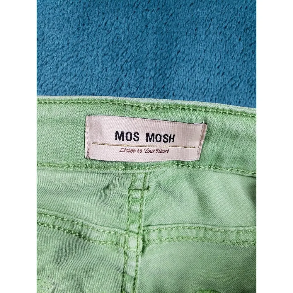 Mos Mosh Jeans Size 28 Womens Green Pants Denim Stretch Mid Rise Straight